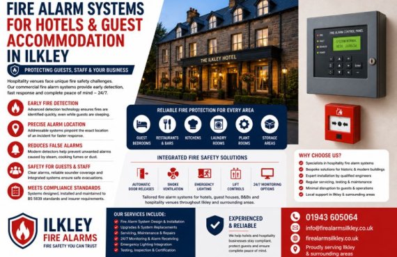 Fire Alarm Systems for Hotels and Guest Accommodation in Ilkley