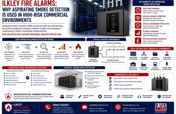 Ilkley Fire Alarms: Why Aspirating Smoke Detection Is Used In High-Risk Commercial Environments
